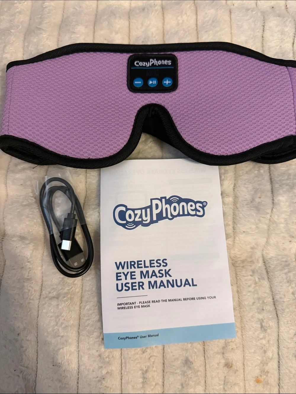 Wireless Bluetooth Sleep Mask in Lavender